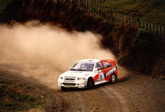 Juha Kankkunen–Juha Repo (Ford Escort WRC). Rally Nueva Zelanda 1997
